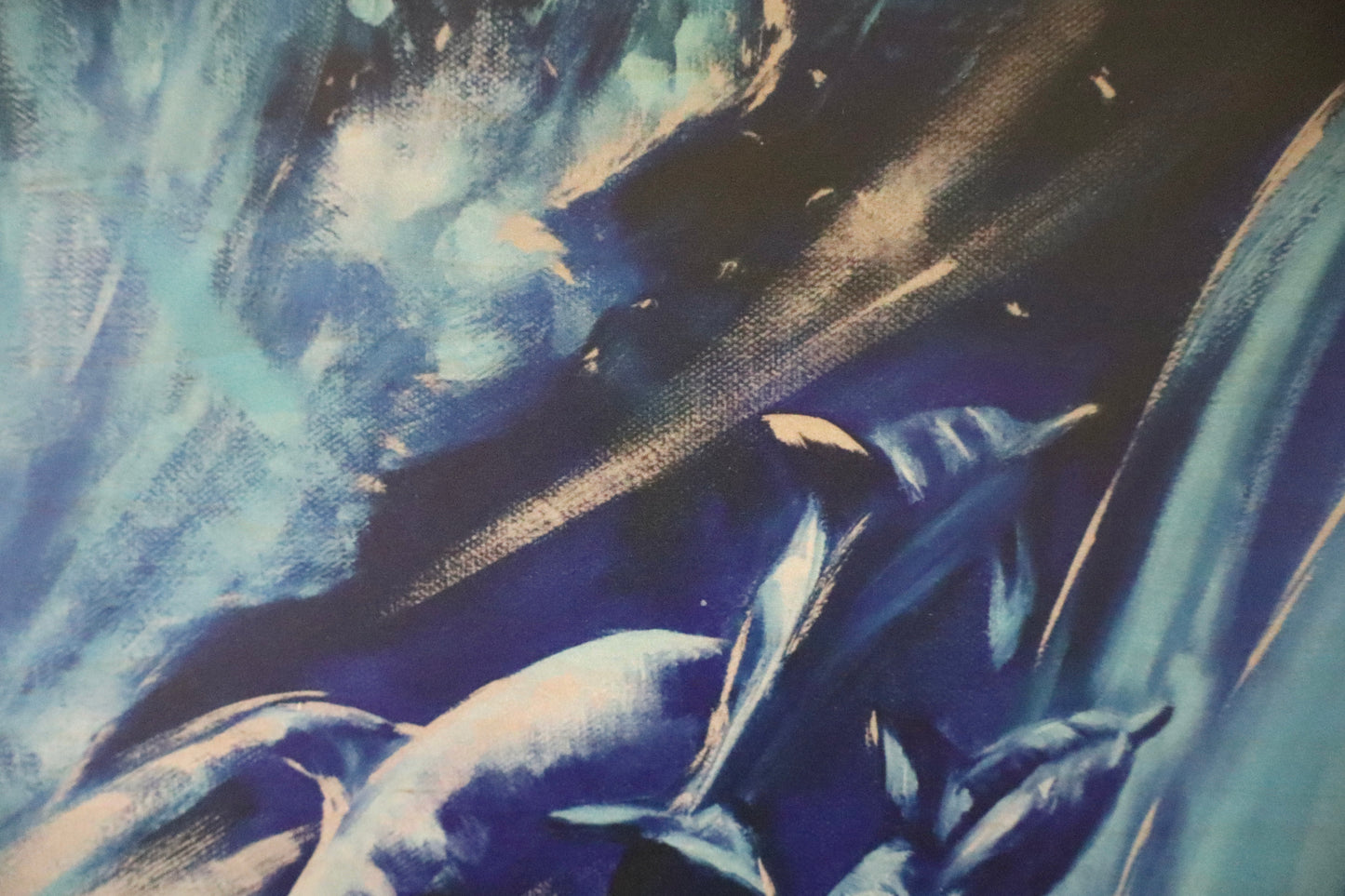 WOOD PRINT "Dolphins in the Cosmos" 16x20